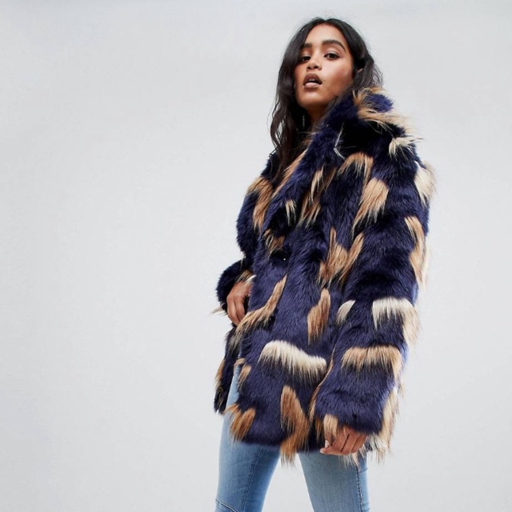 ASOS FAUX FUR COAT